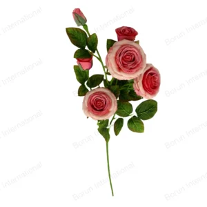6-Head Vintage Pink Artificial Rose