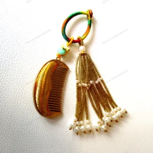 Intangible Heritage Song Brocade Ruyi Comb Pendant