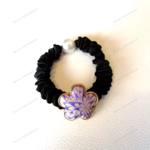 Intangible Heritage Brocade Floral Scrunchie