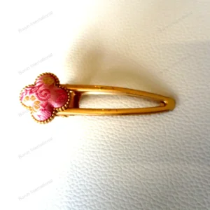 Intangible Heritage Brocade Four-Leaf Clover Hair Clip