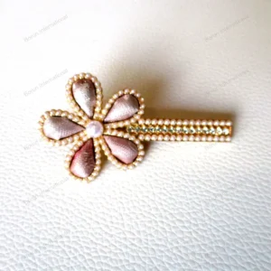 Intangible Heritage Brocade Pearl Flower Hair Clip