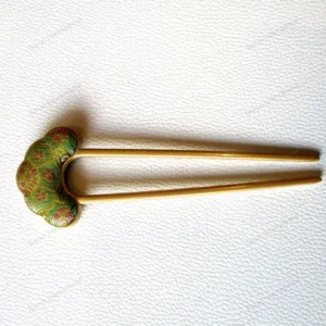 Intangible Heritage Brocade Fan-Shaped Hairpin