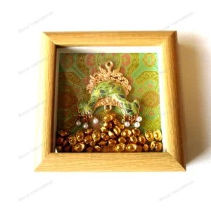 Intangible Heritage Gold Thread Embroidered Phoenix Crown Pendant